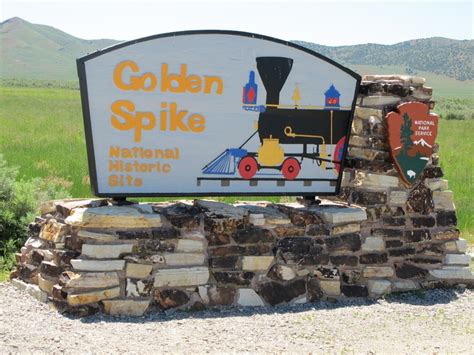 GOLDEN SPIKEM MONUMENT in Promontory Point (Re-enactments are held Saturdays from May 10th to ...