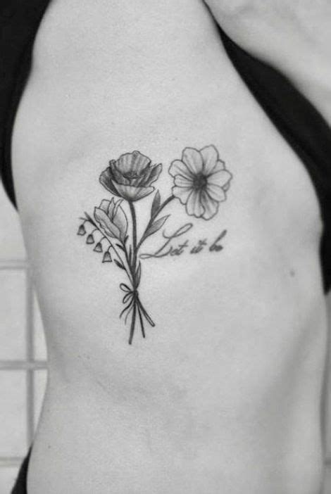 Black And White Flower Tattoos