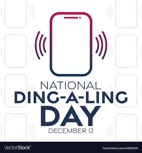 National ding-a-ling day december 12 Royalty Free Vector