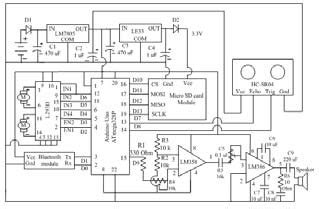 Circuit diagram of the the proposed robot model. Motor driver L293D has ...