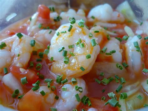 Ceviche de camarón 100 a la Ecuatoriana Shrimp Ceviche 100 Ecuadorian