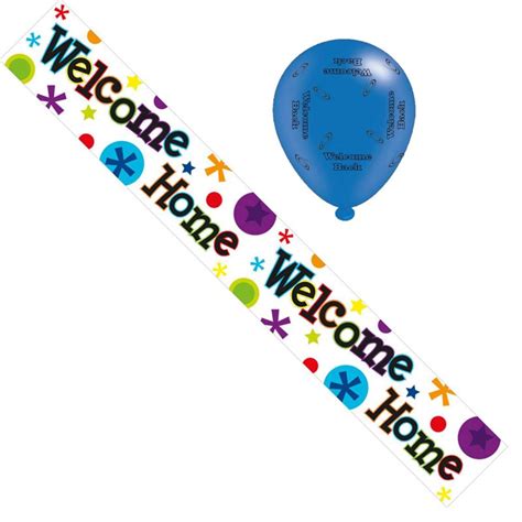 Welcome Home Foil Party Banner & Balloons - Welcome Home - Bright Spots ...