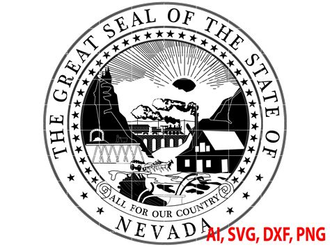 Great Seal of the State of Nevada Logo Seal Custom Ai - Etsy