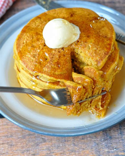 Easy Pumpkin Pancakes (w/pancake mix) - Cook This Again Mom