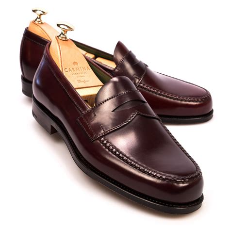 Burgundy Cordovan Dress Loafers | CARMINA Shoemaker