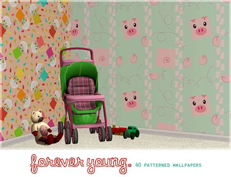 Poppet | 40 patterned wallpapers for your little sims… or...