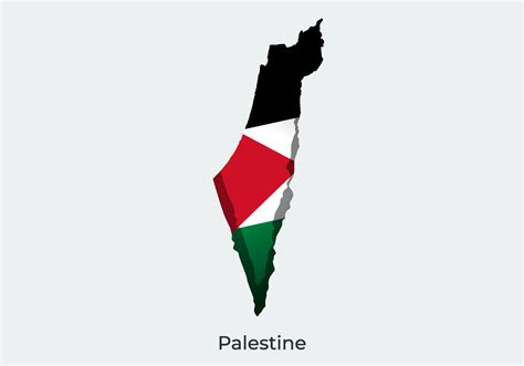 Palestine flag. Paper cut style design of official world flag. Fit for banner, background ...