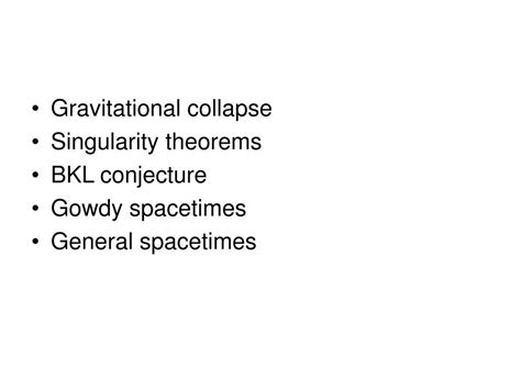 PPT - Numerical simulations of gravitational singularities PowerPoint ...