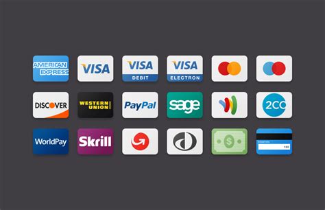 Flat Payment Method Icons — Medialoot