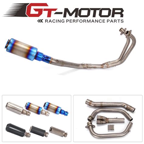 FOR YAMAHA YZF R3 R3 R25 MT 03 2014 2018 stainless steel Exhaust System Muffler End Pipe ...