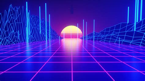 2048x1152 Retrowave Tron Grid Wallpaper,2048x1152 Resolution HD 4k ...