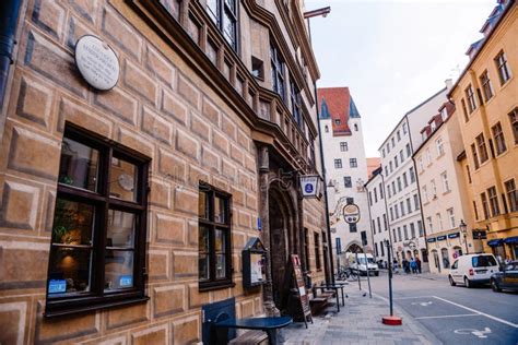 Munich, Germany - 27 May 2019: the Main Street of Munich with Its Shops and Restaurants ...