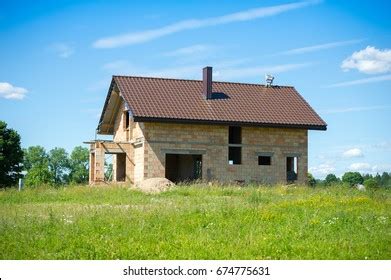 Brick House Construction Site Building Construction Stock Photo (Edit Now) 674775631