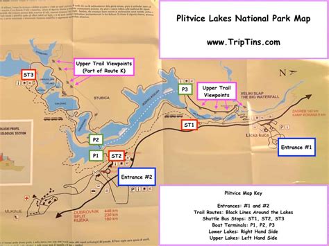 Plitvice Lakes National Park Map - Catha Daloris