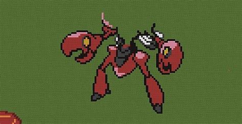 Pokemon Pixel Art: Scizor Minecraft Project