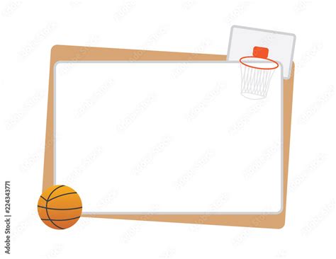 Basketball frame with ball and net isolated Stock Vector | Adobe Stock