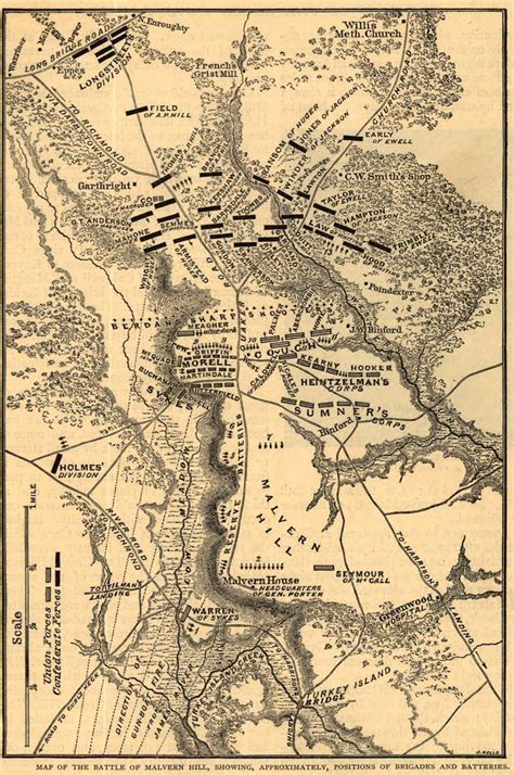 Map of the Battle of Malvern Hill | American Battlefield Trust