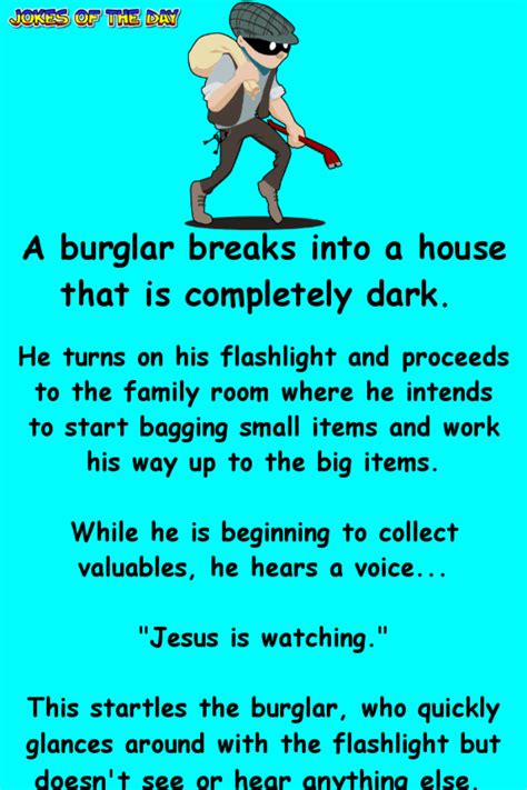 The burglar did not expect this to happen