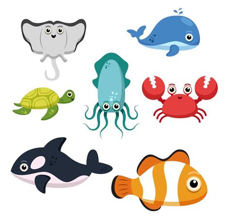 Animated Sea Creatures Clipart