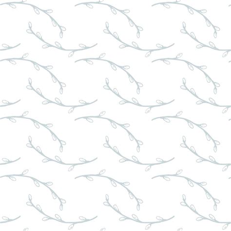 Vector seamless pattern. Blue-gray willow pattern on a white background ...