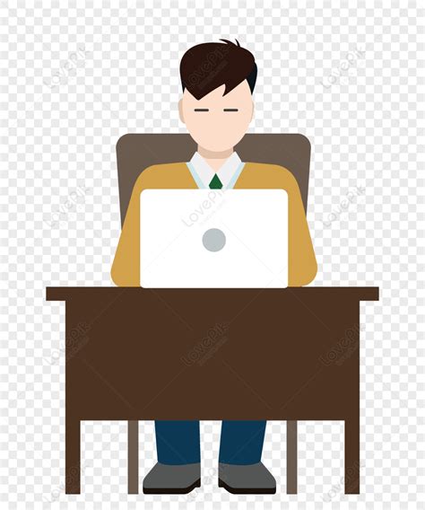 Office Staff, Computer, Material, Hesitate PNG Picture And Clipart Image For Free Download ...