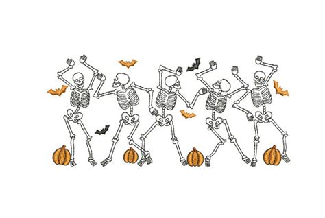 Halloween Skeleton Dancing · Creative Fabrica