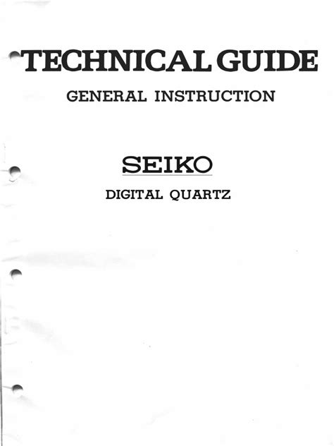 1980.07 Seiko Technical Guide General Instruction Digital Quartz PDF | PDF | Liquid Crystal ...