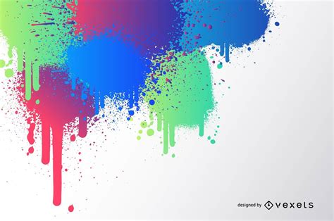 Colorful Splashed Paint Splatter Background Vector Download