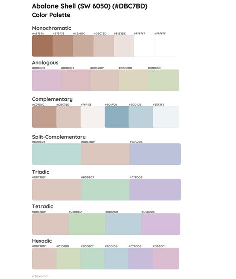 Sherwin Williams Abalone Shell (SW 6050) Paint coordinating colors and palettes - colorxs.com