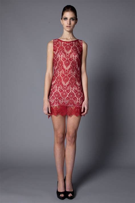 stunning red lace dress