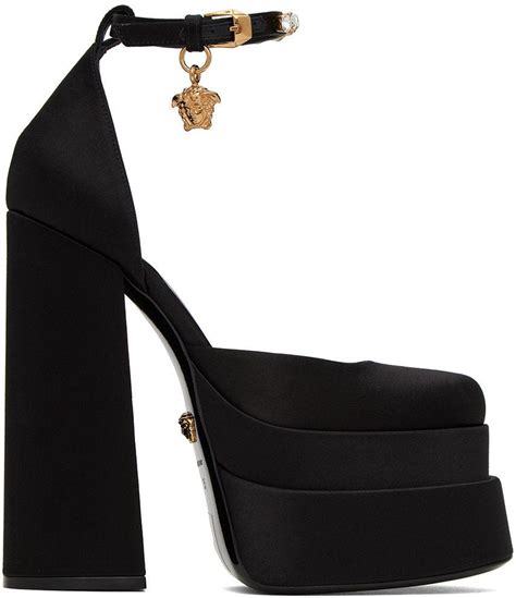 Versace Black Medusa Aevitas Heels | Lyst