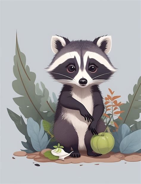 Premium AI Image | raccoon in its habitat