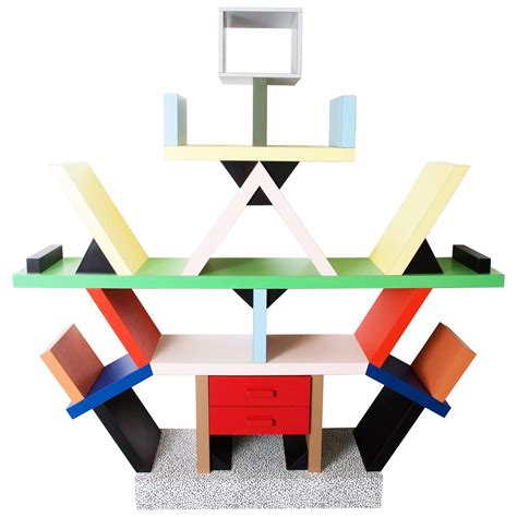 1981, Ettore Sottsass, Memphis Carlton Bookcase at 1stdibs