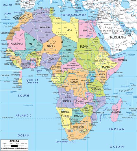 Map Of Africa And Asia