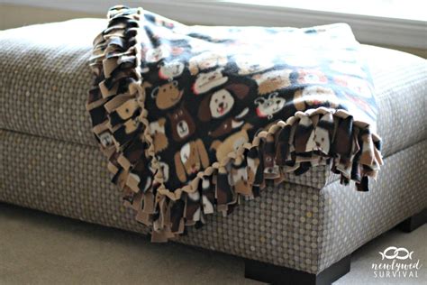 Easy DIY No-Sew Fleece Blanket without the Bulky Knots! - Newlywed Survival