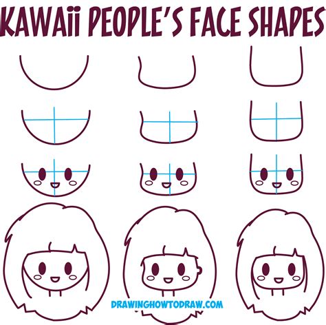 Guide to Drawing Kawaii Characters : Part 1 : How to Draw Kawaii People, Expressions, Faces ...