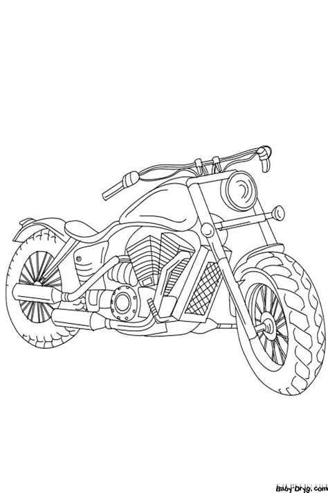 Harley Davidson motorcycle Coloring Pages | Print Coloring Page