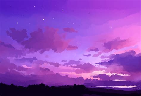 Pink And Purple Sky Anime Wallpapers - Wallpaper Cave