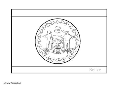 Coloring Page flag Belize - Free printables - Img 6344