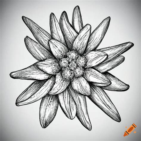 Edelweiss Flower Drawing | Best Flower Site