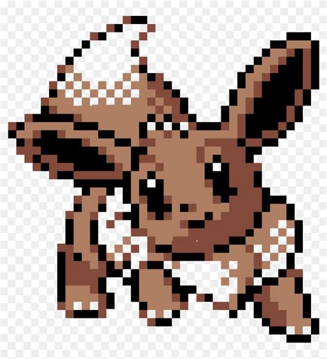 Pokémon Gold And Silver Eevee Sprite Pixel Art - Pokemon Eevee Pixel Art, HD Png Download ...