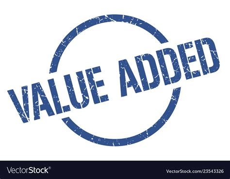 Value added stamp Royalty Free Vector Image - VectorStock