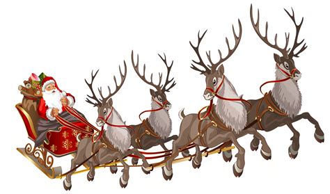 santa claus in sleigh clipart - Clipground