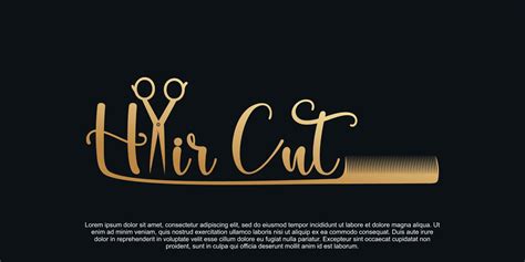 Hair cut logo design Premium Vector 10846256 Vector Art at Vecteezy