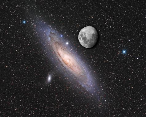 Andromeda Galaxy and Moon Apparent Size Comparison : r/space