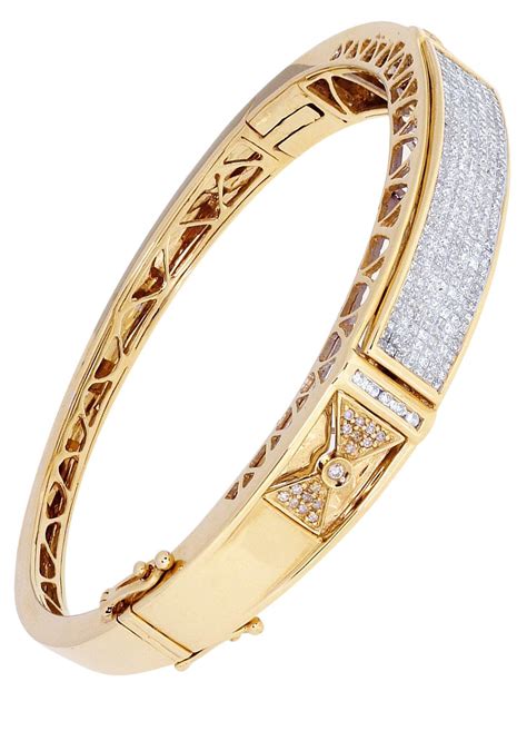 Mens Diamond Bracelet Yellow Gold| 2.68 Carats| 34.31 Grams – FrostNYC