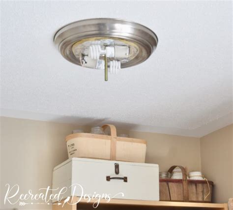 So You Broke Your Ceiling Light Cover? How to DIY a New One! - Recreated Designs