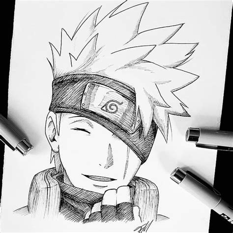 Kakashi Hatake Drawing, Pencil, Sketch, Colorful, Realistic Art Images | Drawing Skill