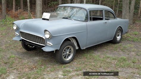 1955 Chevy Gasser Two Lane Black Top Straight Axle I Beam 468 Bbc 4 ...