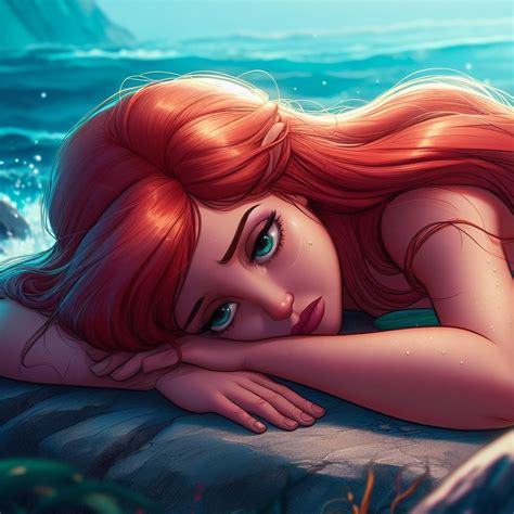 Ariel sad for some reason by FloodUnversed on DeviantArt